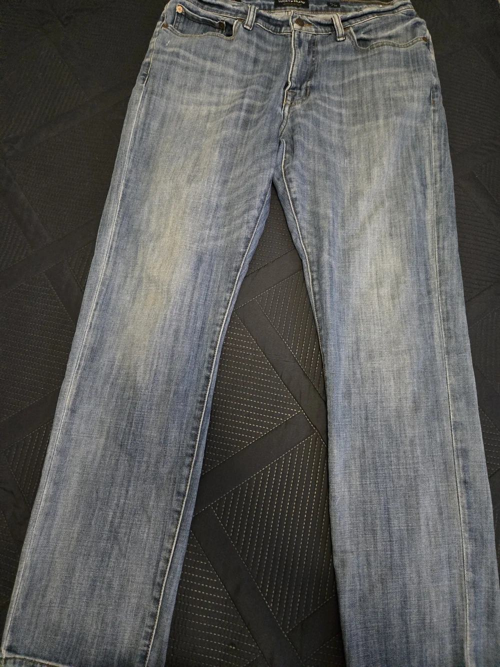 Men's Light Blue Straight-Leg Jeans 33x32 #570